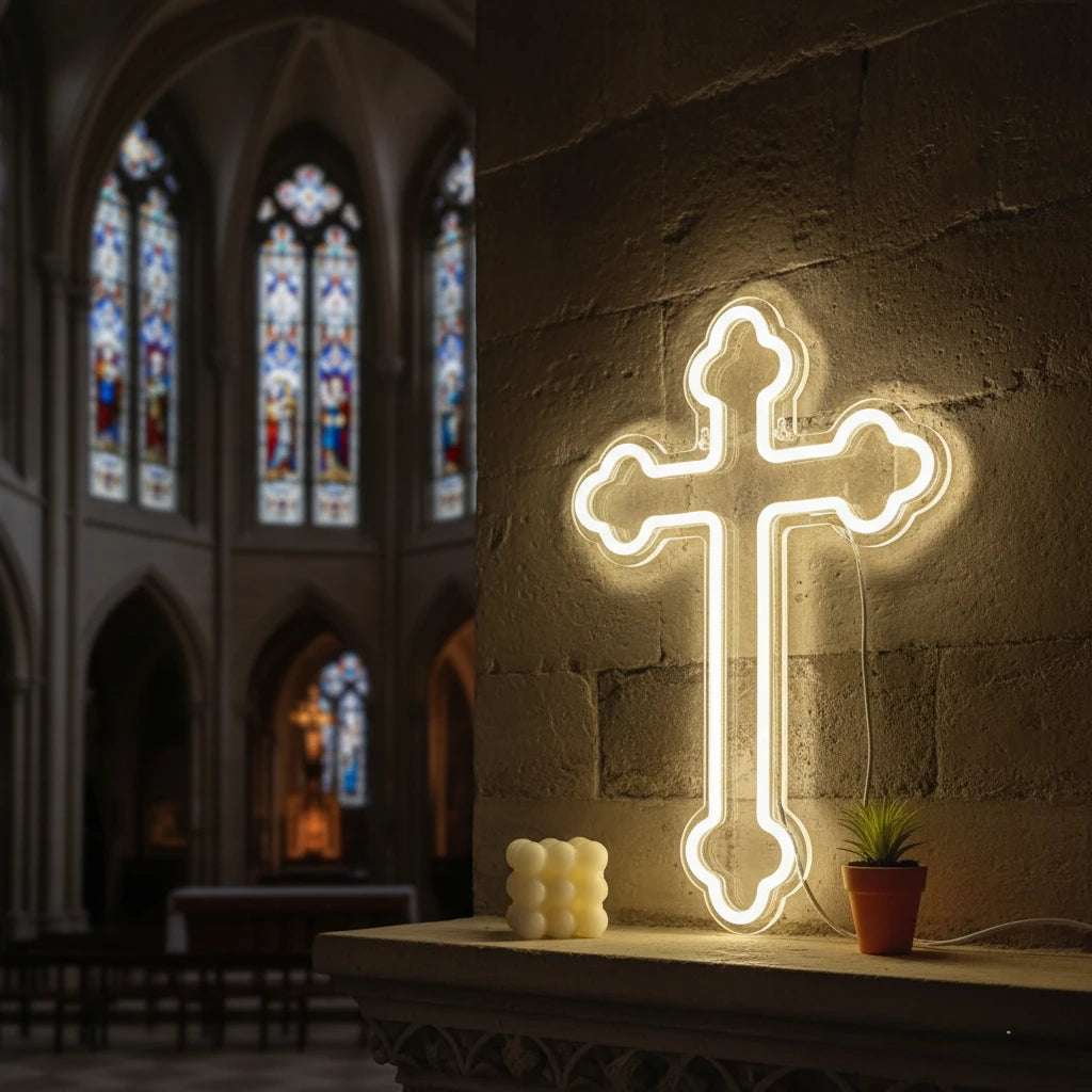 Jesus Cross Neon LED Light