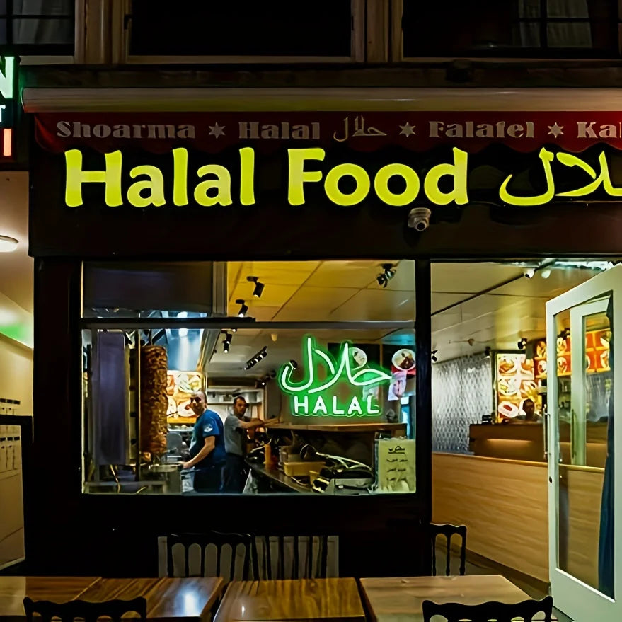 Halal neon sign for wall