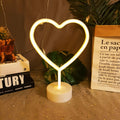Heart shaped neon light